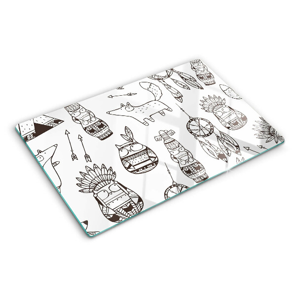 Cutting board Ethnic motif with animals