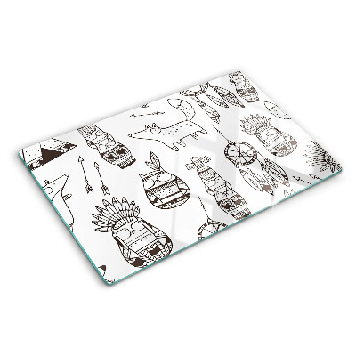 Cutting board Ethnic motif with animals
