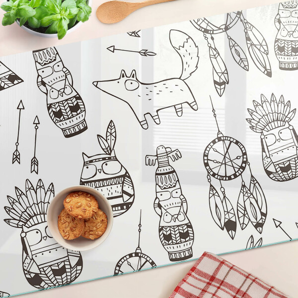 Cutting board Ethnic motif with animals