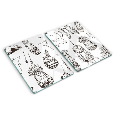 Cutting board Ethnic motif with animals