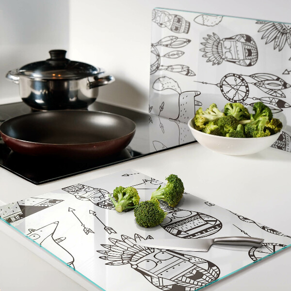 Cutting board Ethnic motif with animals