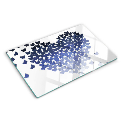 Glass kitchen board Heart motif with butterflies