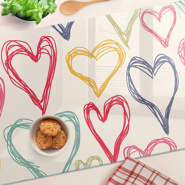 Chopping board Heart in different colors