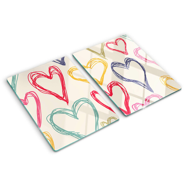 Chopping board Heart in different colors