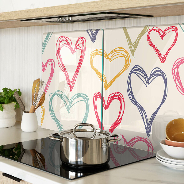 Chopping board Heart in different colors