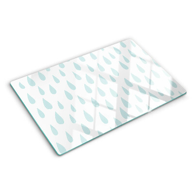 Glass cutting board Rain drops
