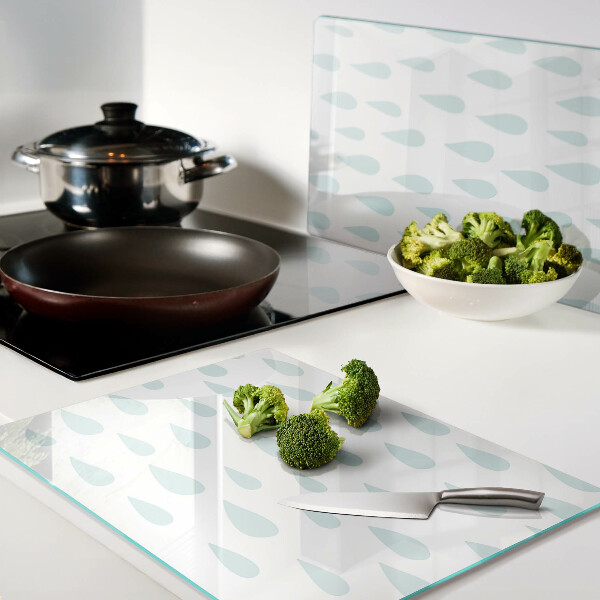 Glass cutting board Rain drops