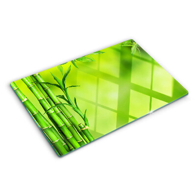 Chopping board Bamboo on a green background