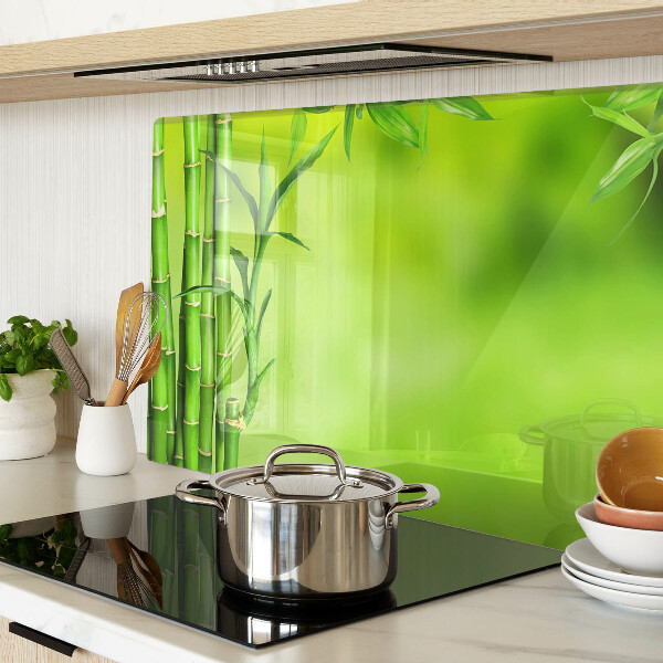 Chopping board Bamboo on a green background