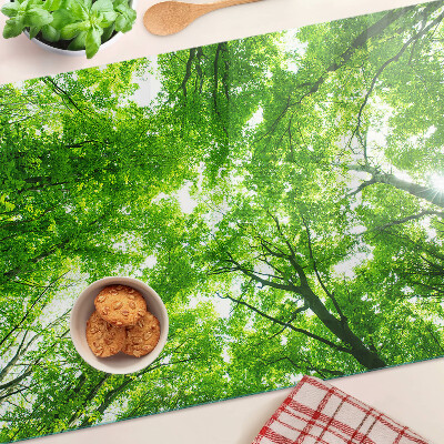 Chopping board glass Forests and green trees