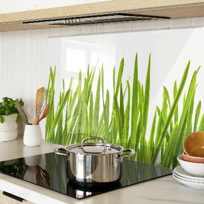 Glass kitchen board Green grass