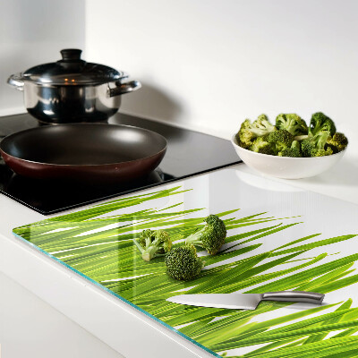 Glass kitchen board Green grass