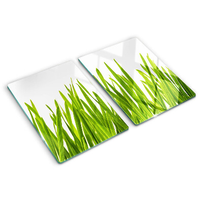 Glass kitchen board Green grass