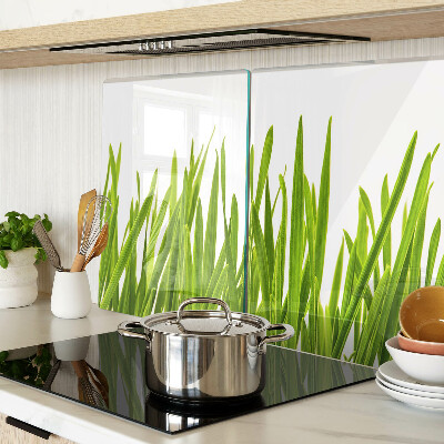 Glass kitchen board Green grass