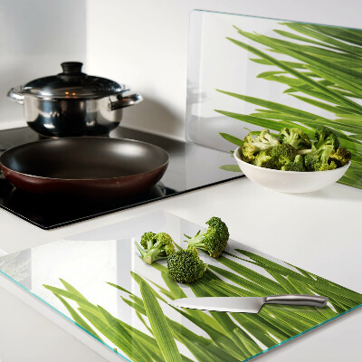 Glass kitchen board Green grass