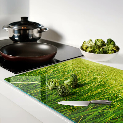 Chopping board Green field of grass