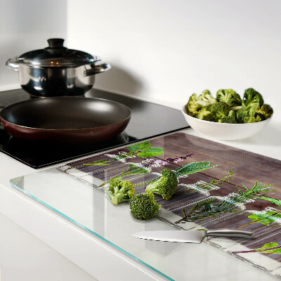 Glass cutting board Plants in bottles