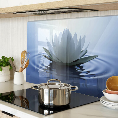 Cutting board Water lily on the water background