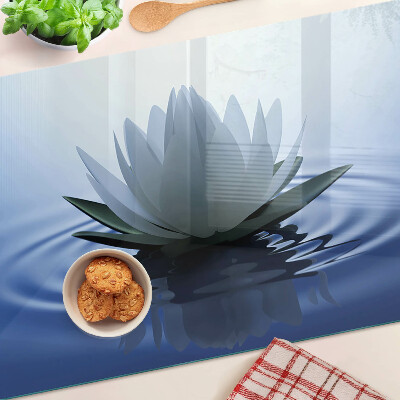 Cutting board Water lily on the water background