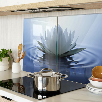Cutting board Water lily on the water background