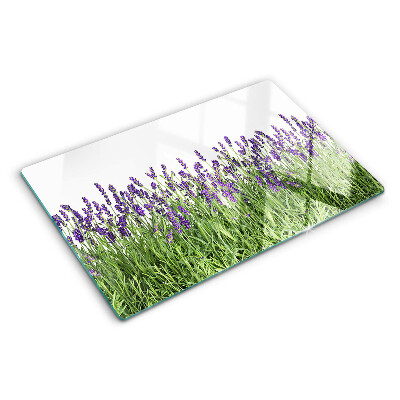 Glass chopping board Lavender field in the sun