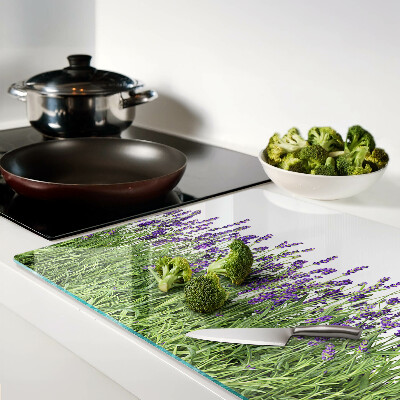 Glass chopping board Lavender field in the sun
