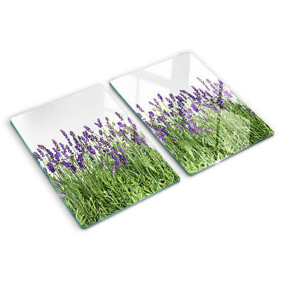 Glass chopping board Lavender field in the sun