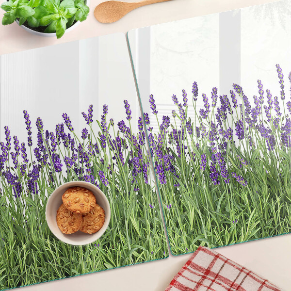 Glass chopping board Lavender field in the sun