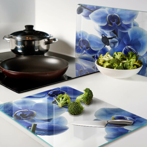 Chopping board Blue orchids