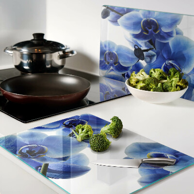 Chopping board Blue orchids