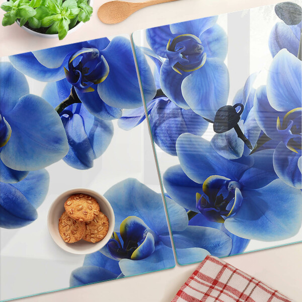 Chopping board Blue orchids