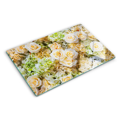 Cutting board Flowers in pastel shades