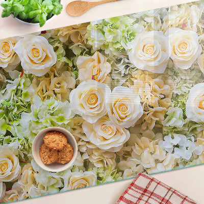 Cutting board Flowers in pastel shades