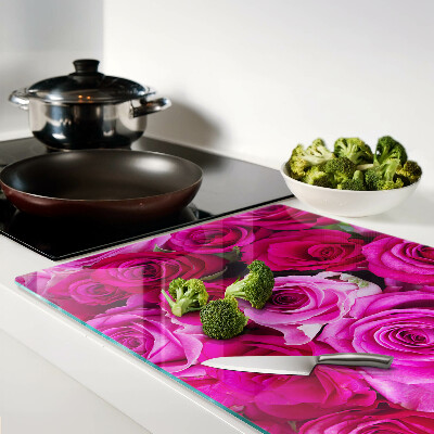 Cutting board Roses in shades of pink