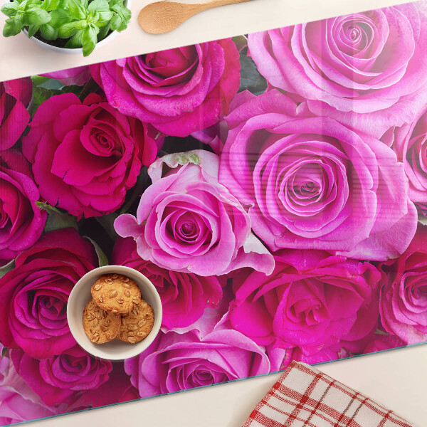 Cutting board Roses in shades of pink
