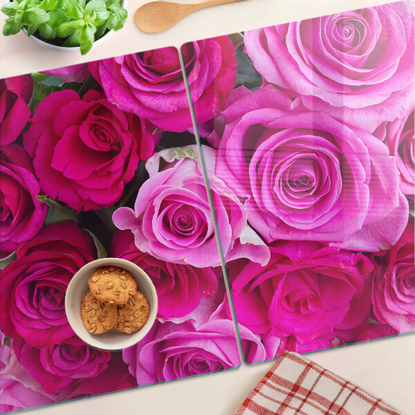 Cutting board Roses in shades of pink