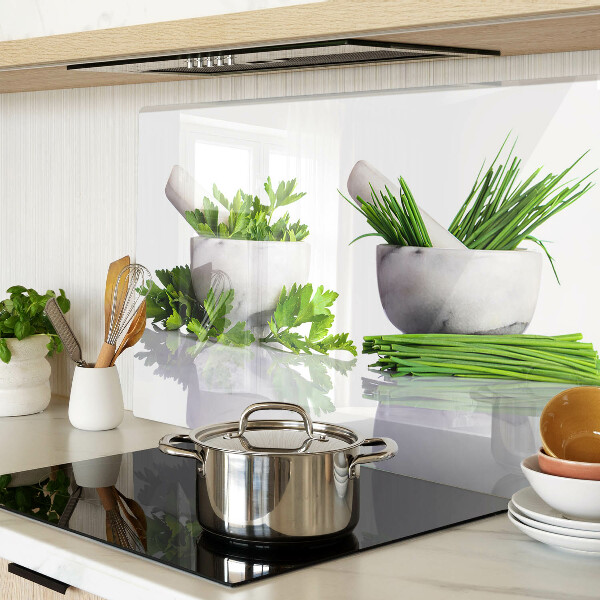 Chopping board Herbs in pots