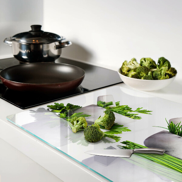 Chopping board Herbs in pots