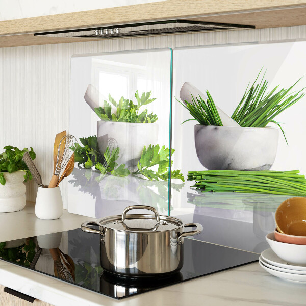 Chopping board Herbs in pots