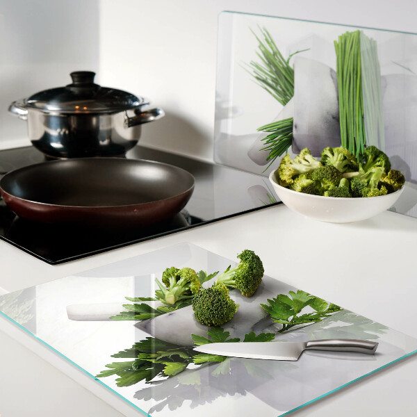 Chopping board Herbs in pots