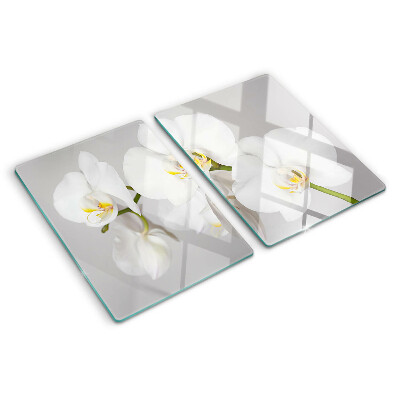 Cutting board Orchids on a mirror background