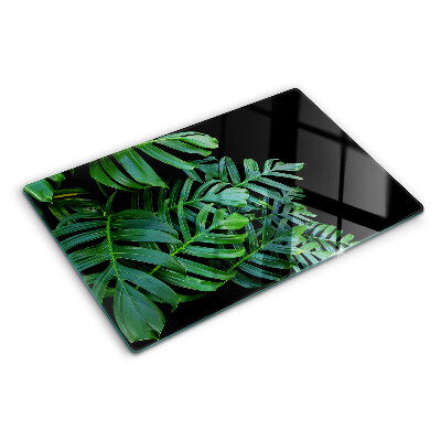 Glass cutting board Tropical leaves