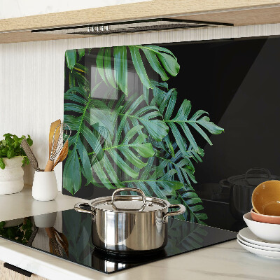 Glass cutting board Tropical leaves