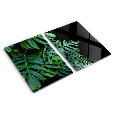 Glass cutting board Tropical leaves