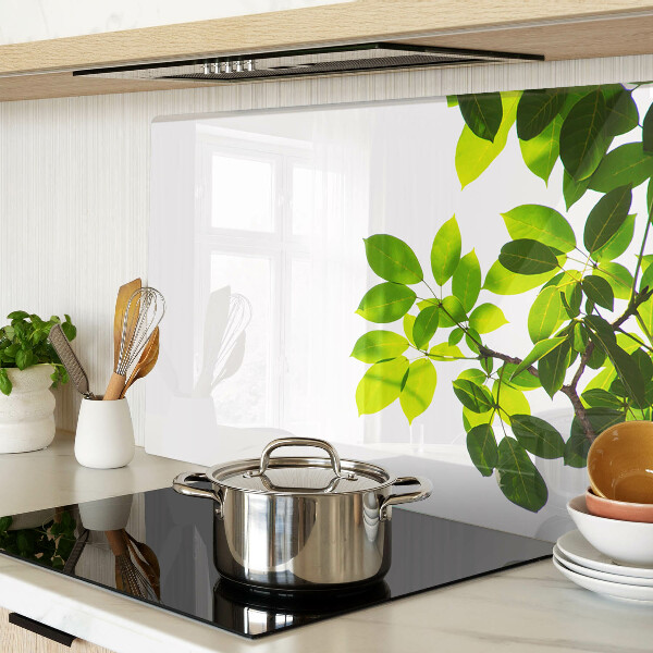 Cutting board Leaves against a bright sky