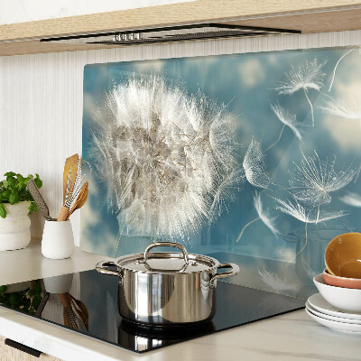 Glass cutting board Dandelions against the sky