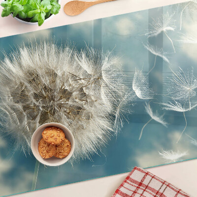 Glass cutting board Dandelions against the sky