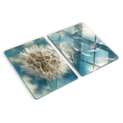 Glass cutting board Dandelions against the sky