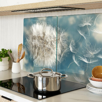 Glass cutting board Dandelions against the sky