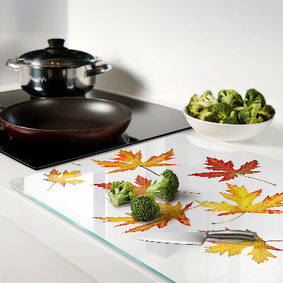 Chopping board Maple leaves in autumn colors